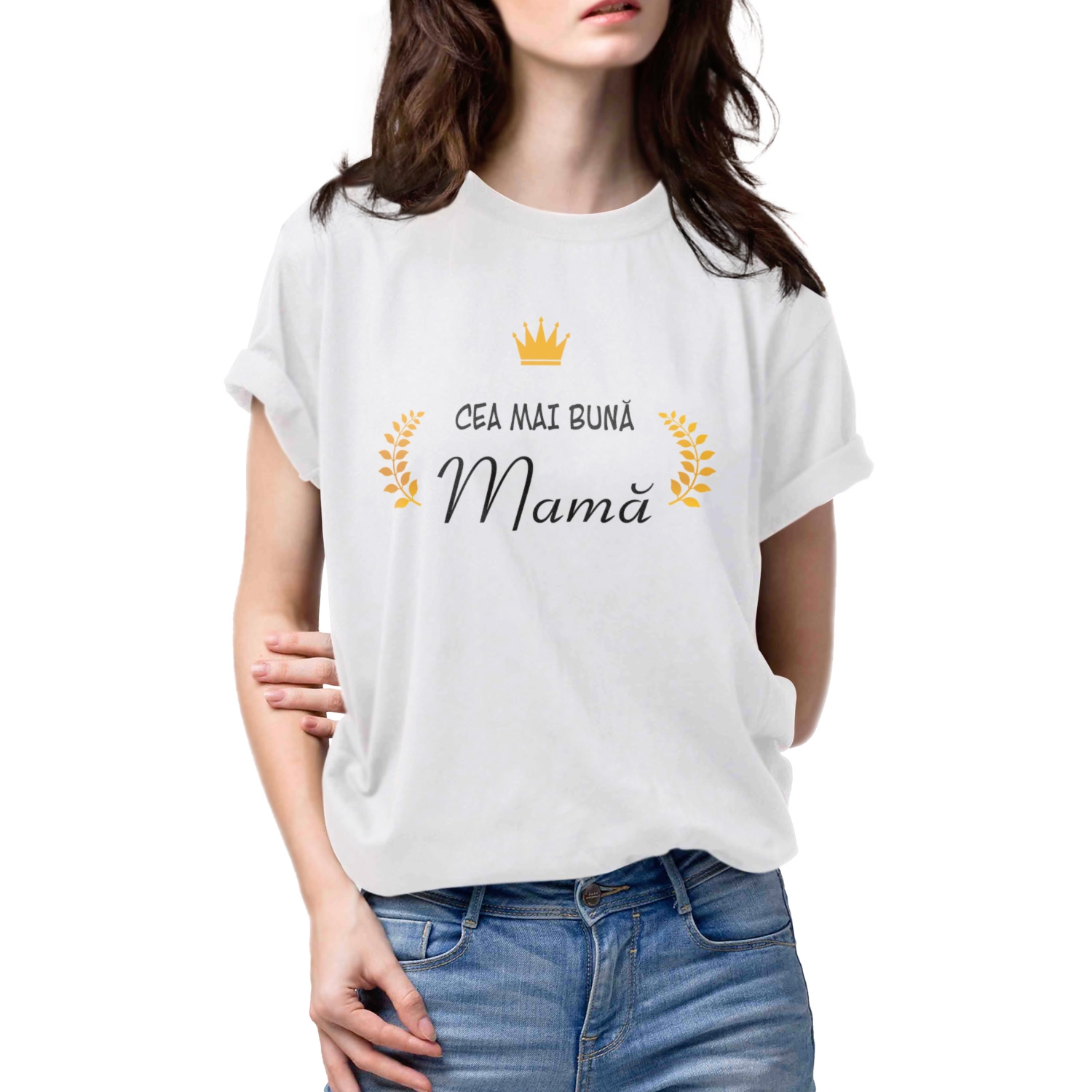 Tricou personalizat cu text – Cea mai bună mamă Tricou personalizat cu text – Cea mai bună mamă