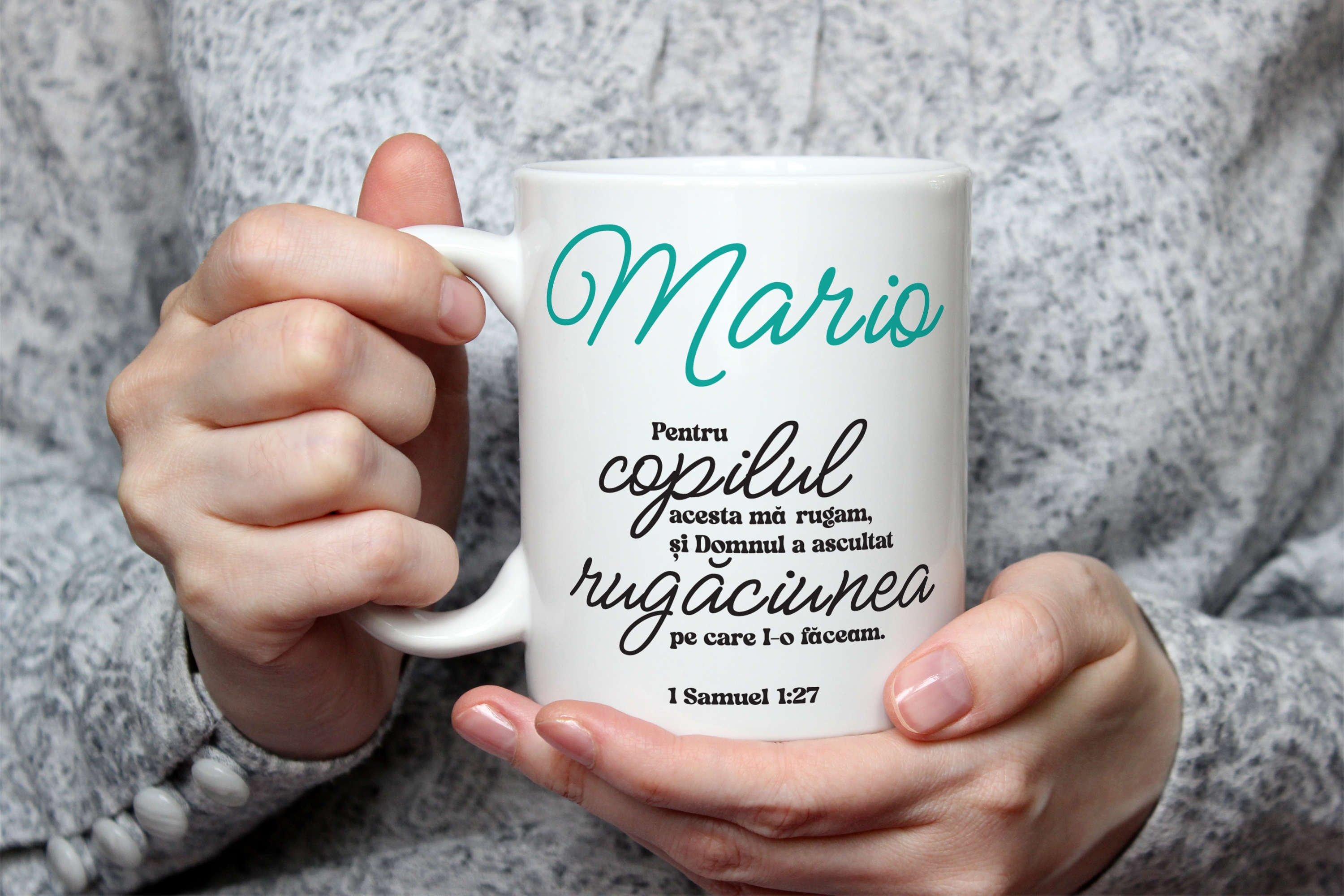 Cană personalizată cu verset biblic și nume - Binecuvântare