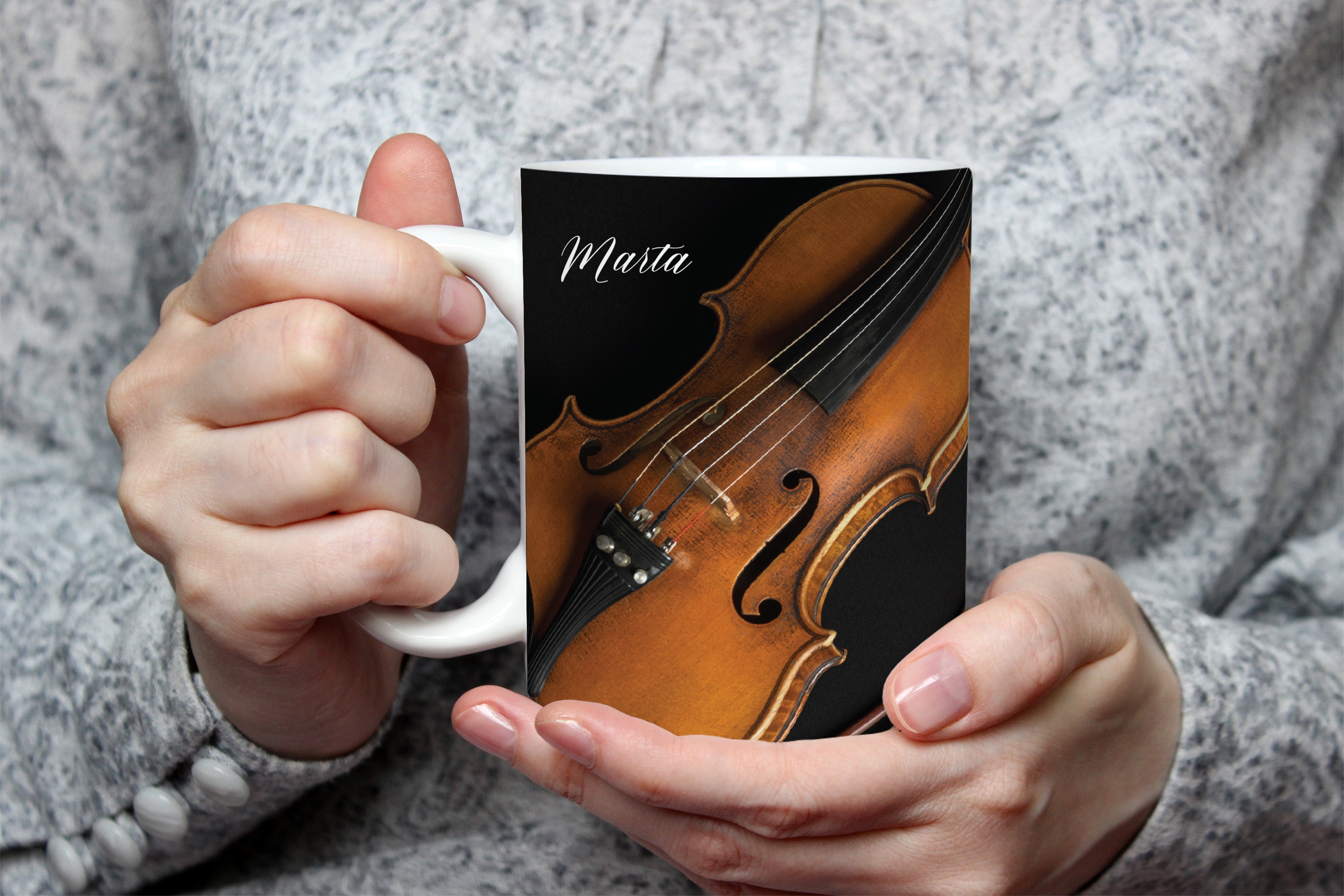 Cană personalizată cu verset biblic și nume - Orchestră Cană personalizată cu verset biblic și nume - Orchestră