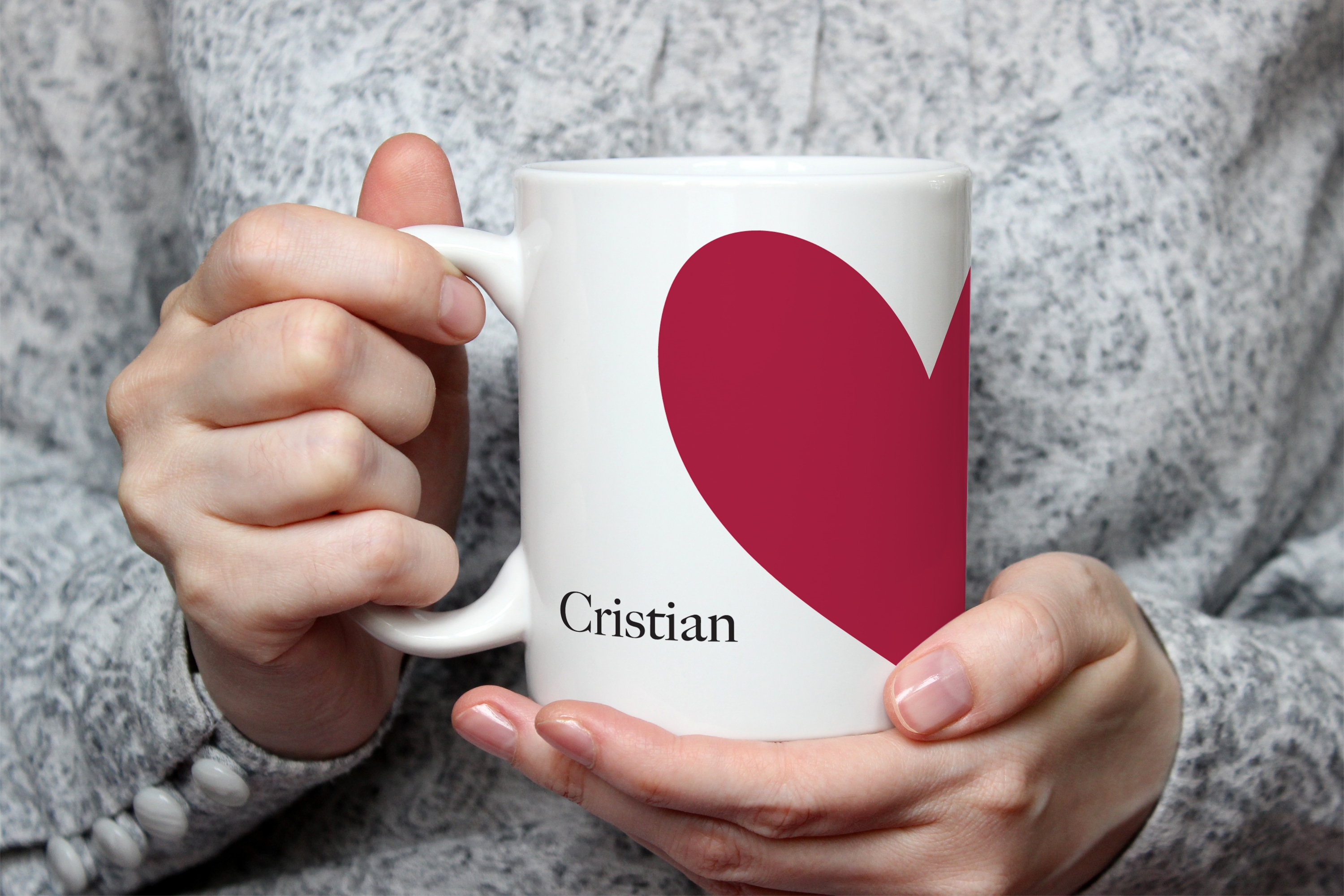 Cană personalizată cu mesaj si nume - Ziua indrăgostiților