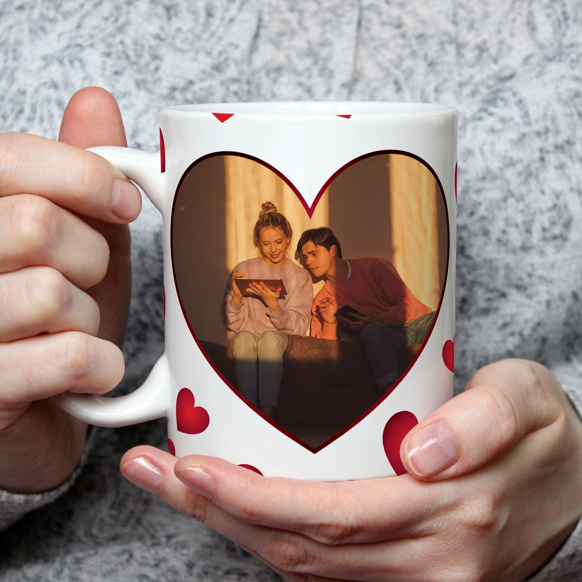 Cană personalizată cu poză – Ziua Îndrăgostiților