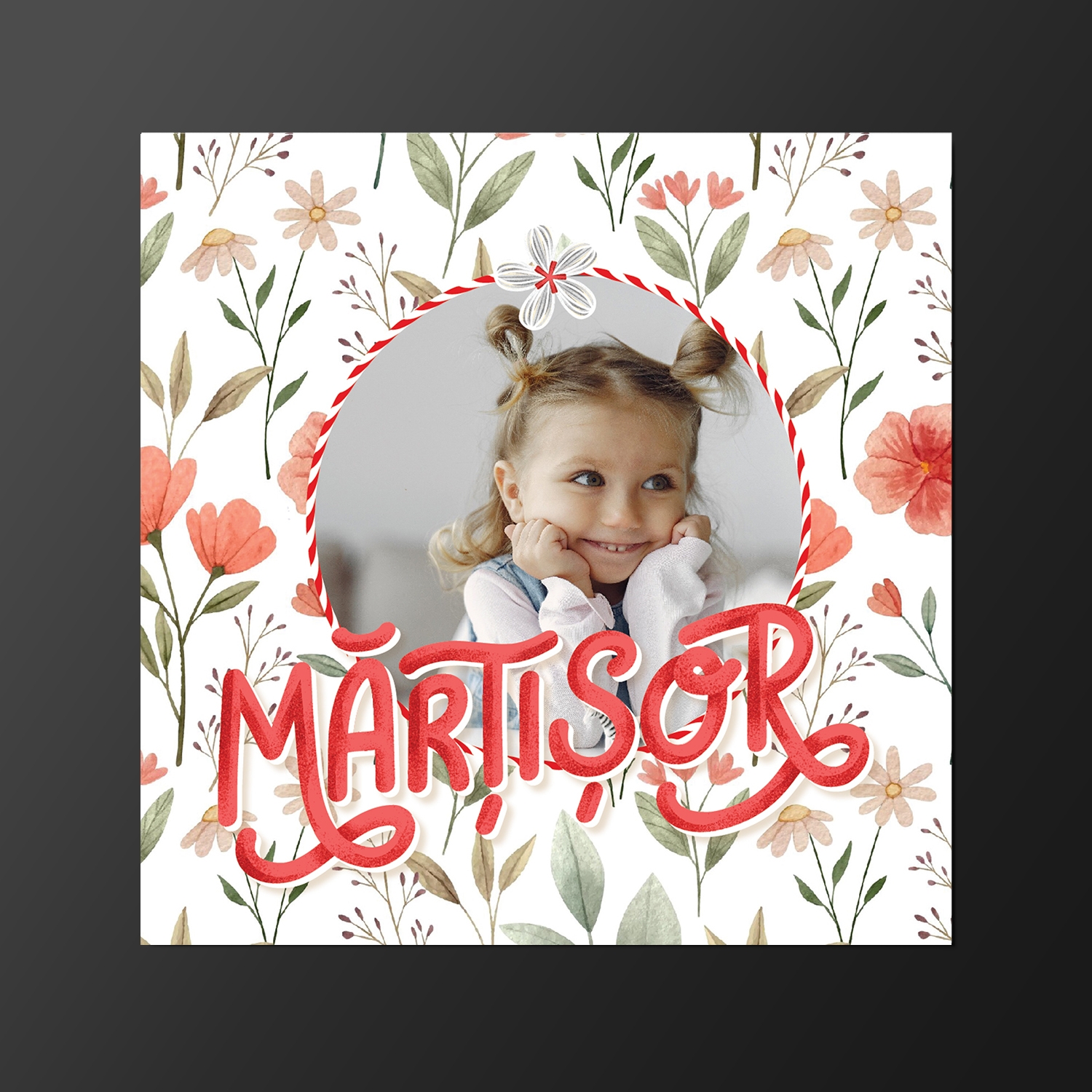 Magnet personalizat cu poză 10x10cm – Mărțișor Magnet personalizat cu poză 10x10cm – Mărțișor