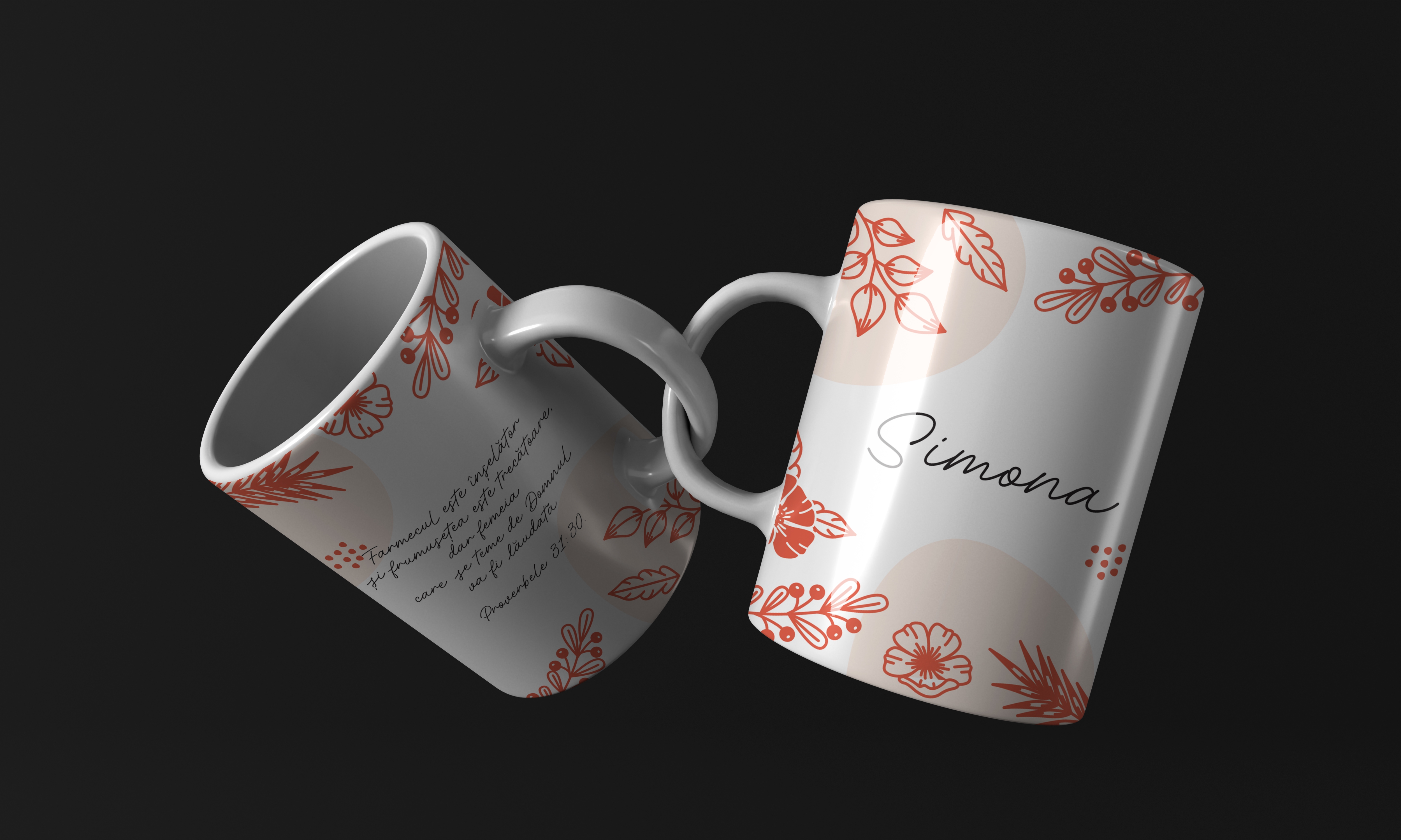 Cană personalizată cu verset biblic, nume și poză Cană personalizată cu verset biblic, nume și poză