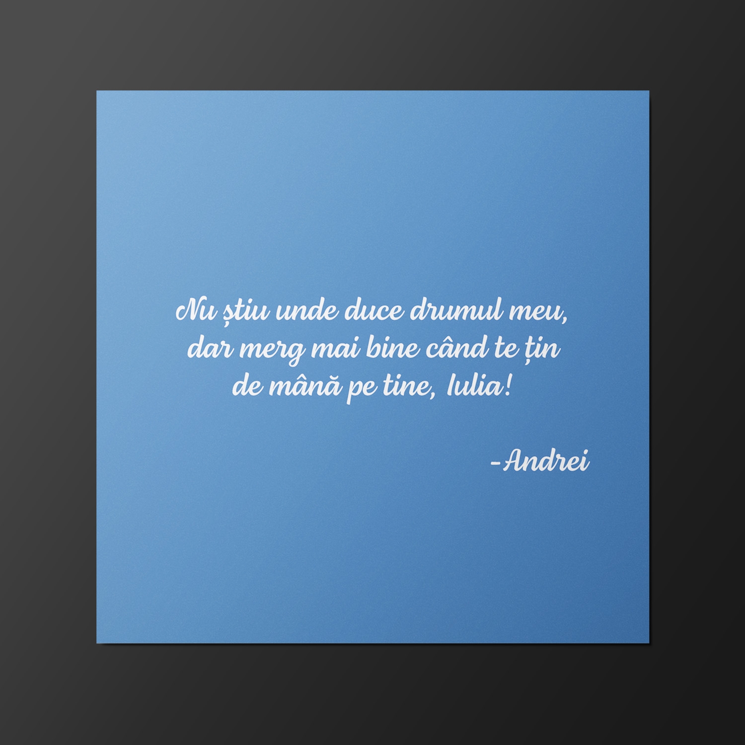 Magnet personalizat cu nume și text 10x10cm