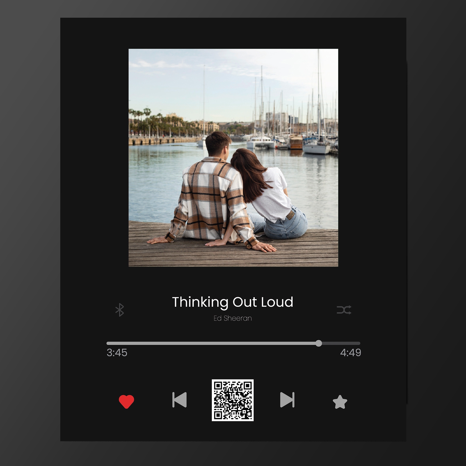 Magnet personalizat cu poză și melodia preferată 10x15cm – Cod QR