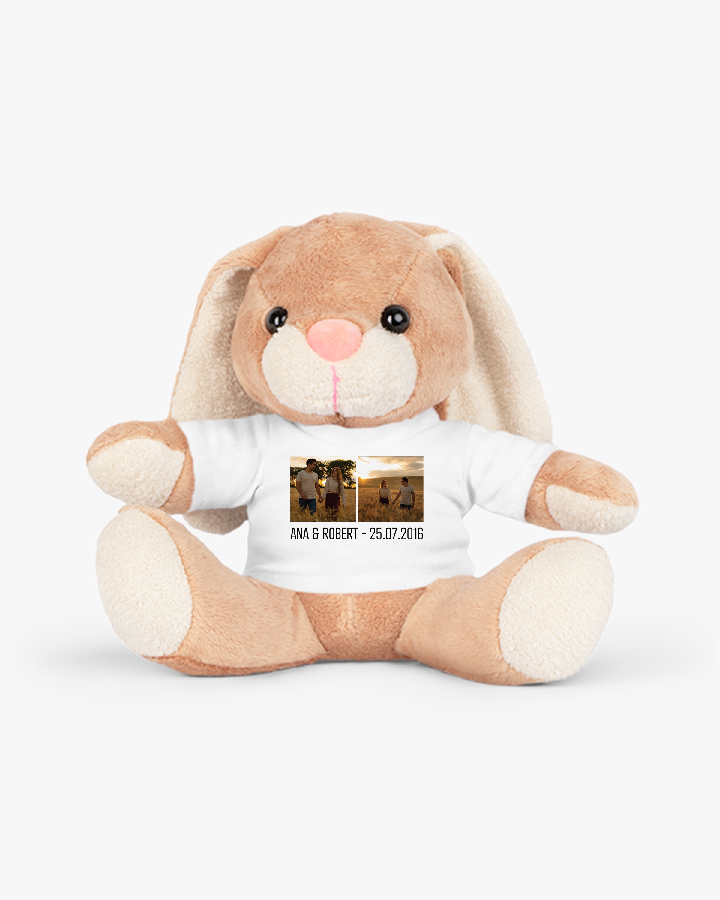 Jucărie de pluș personalizată cu nume și poze – Cuplu Jucărie de pluș personalizată cu nume și poze – Cuplu