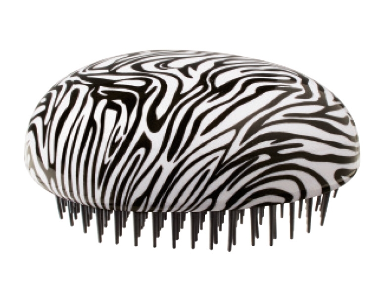 Perie compacta pentru descalcit parul, model "zebra" Perie compacta pentru descalcit parul, model "zebra"