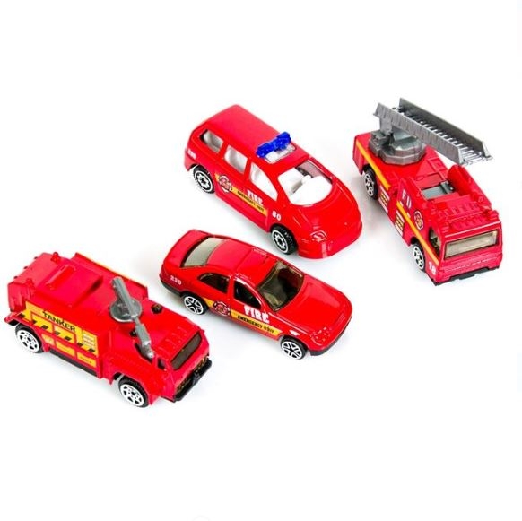 Set Masini Pompieri, 4 buc. - Jucarii pentru copii Set Masini Pompieri, 4 buc. - Jucarii pentru copii