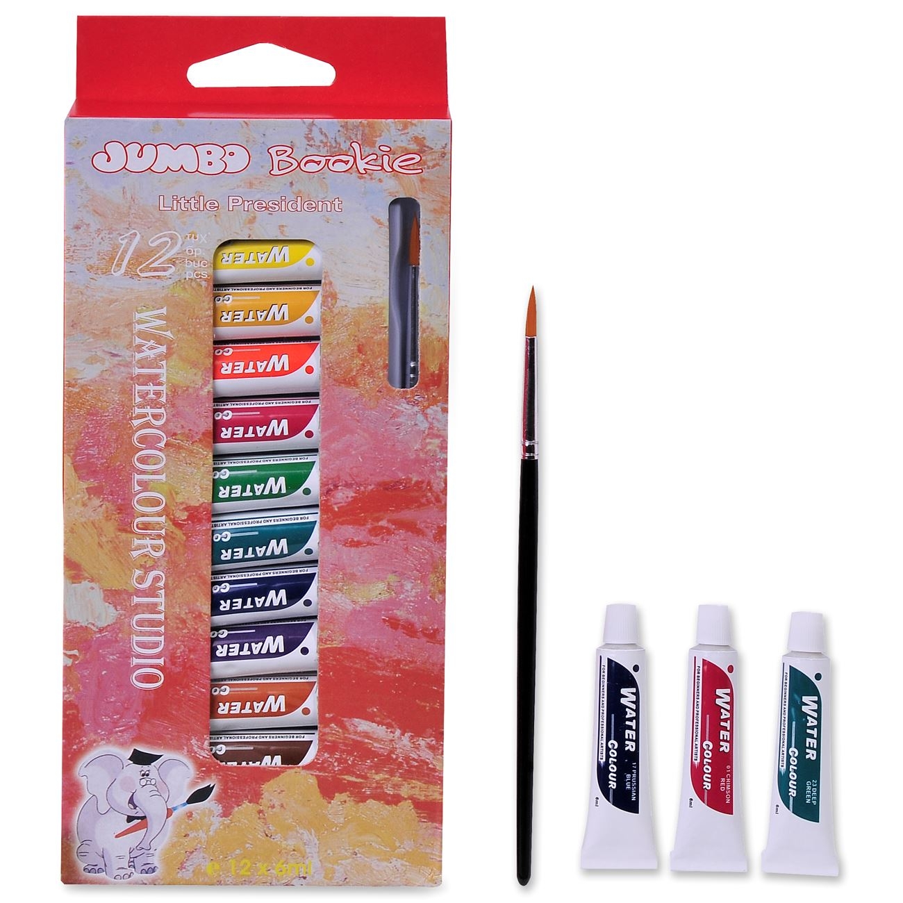 Acuarele tempera 12 culori + pensula (Rechizite pentru scoala) Acuarele tempera 12 culori + pensula (Rechizite pentru scoala)