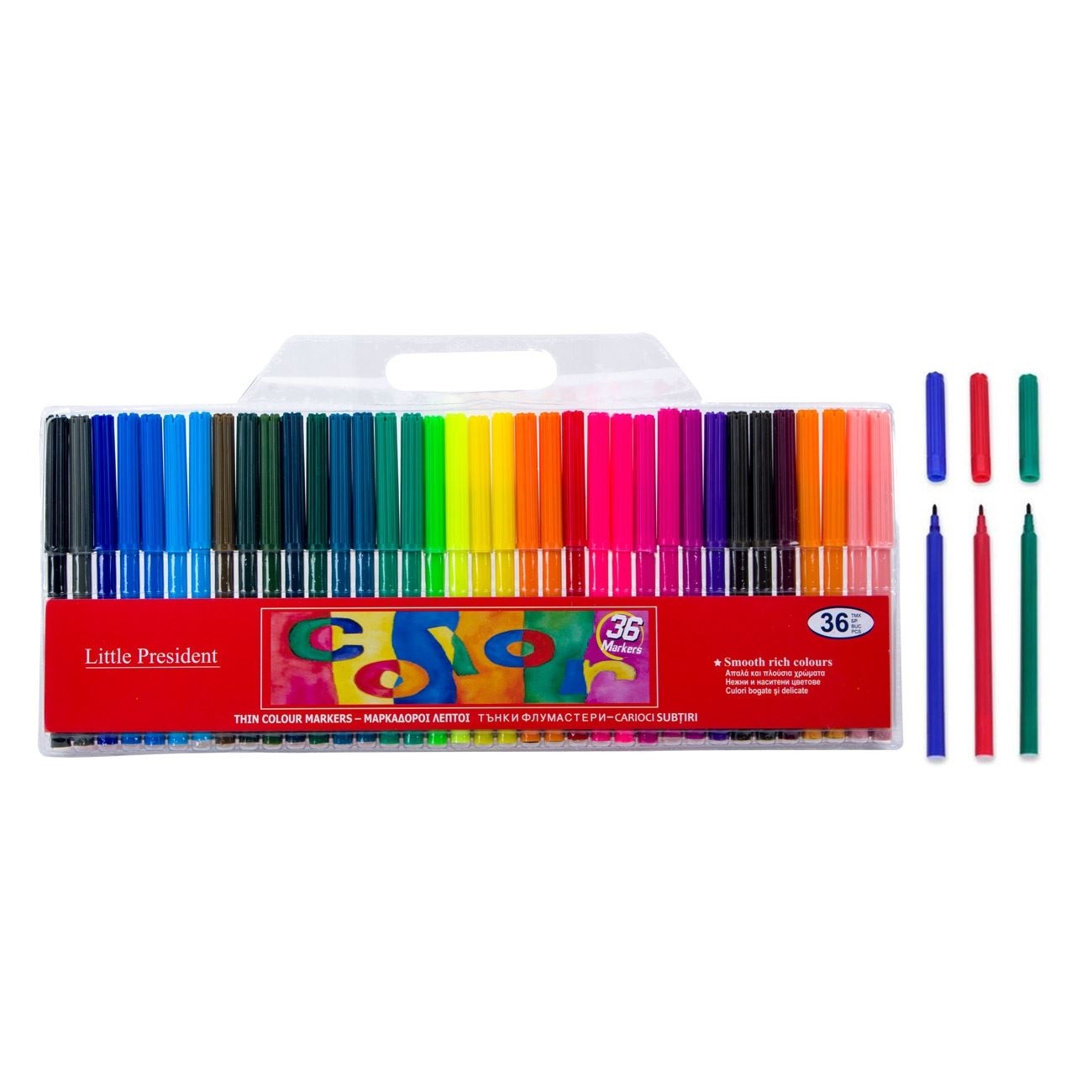 Carioci subțiri 36 buc. (Rechizite pentru scoala) Carioci subțiri 36 buc. (Rechizite pentru scoala)