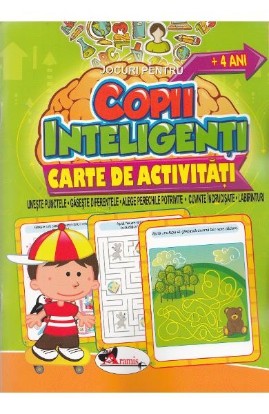 Jocuri pentru copii inteligenti, +4 ani - Carte de activitati pentru copii (4-6 ani)