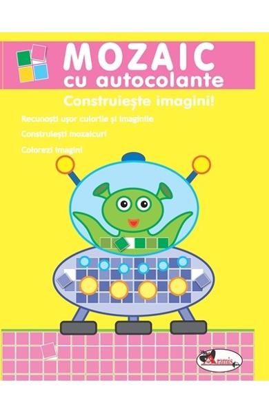 Mozaic cu autocolante - Construieste imagini - Carte de activitati cu autocolante (5-10 ani)