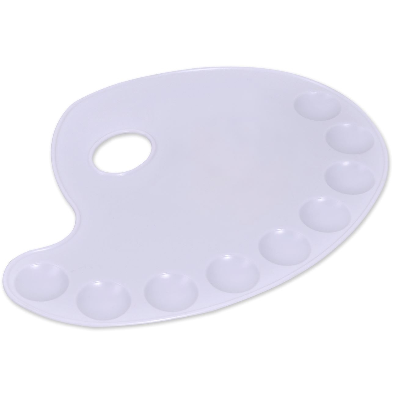 Paleta pentru pictura, alba, ovala din plastic (28 x 21 cm) Paleta pentru pictura, alba, ovala din plastic (28 x 21 cm)