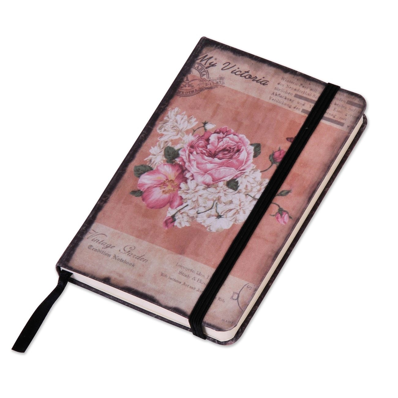 Carnetel A6, vintage, satinat, elastic negru - My Victoria Carnetel A6, vintage, satinat, elastic negru - My Victoria