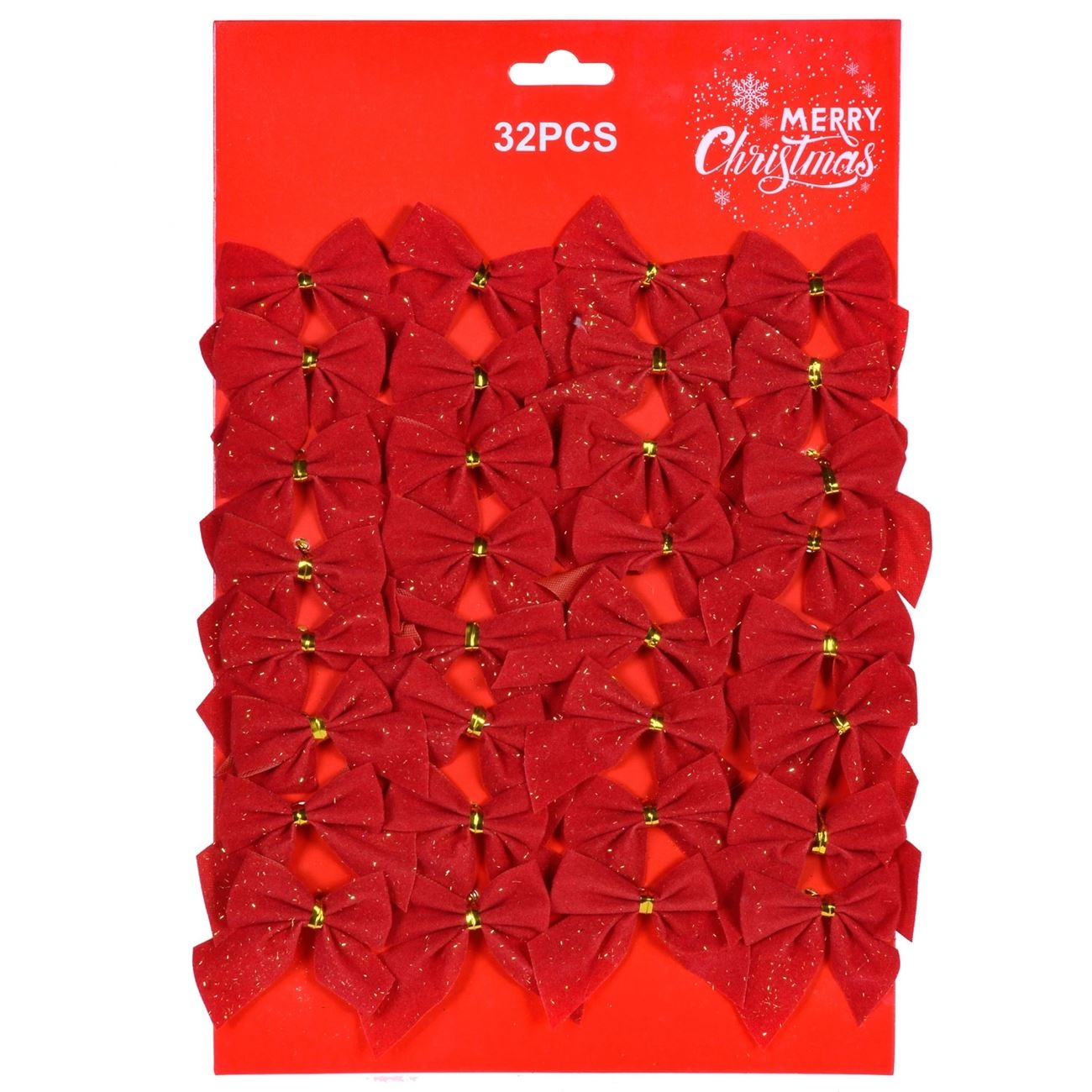 Ornament pom de Craciun - Fundite rosii 5 cm (32 buc.) Ornament pom de Craciun - Fundite rosii 5 cm (32 buc.)