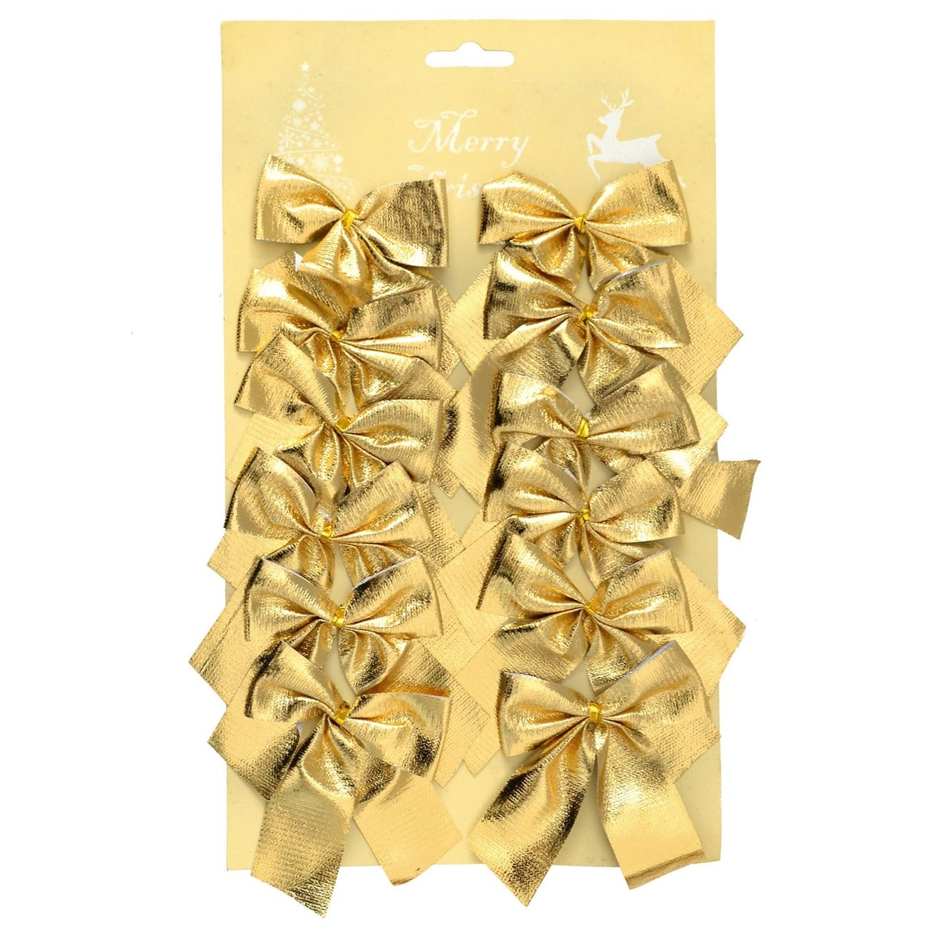 Ornament pom de Craciun - Fundite aurii 7,5 cm (12 buc.) Ornament pom de Craciun - Fundite aurii 7,5 cm (12 buc.)