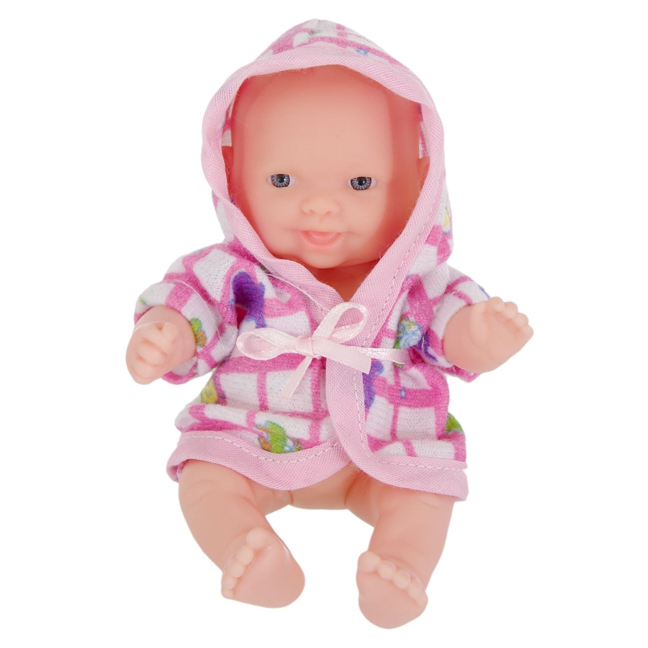 Papusa bebe, halat de baie roz 13cm - Jucarii pentru copii Papusa bebe, halat de baie roz 13cm - Jucarii pentru copii