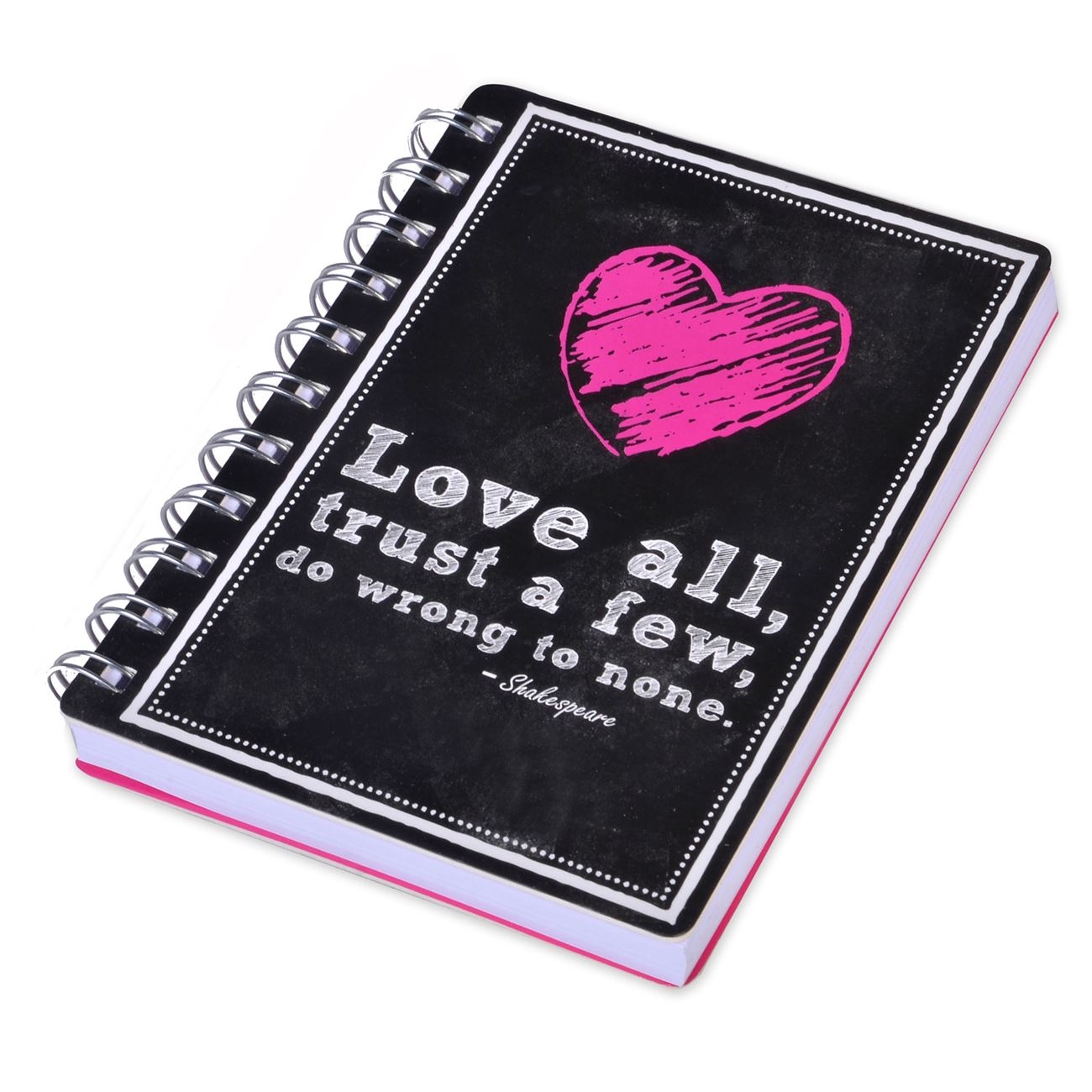 Carnetel A6 cu spirala - Love all, trust a few