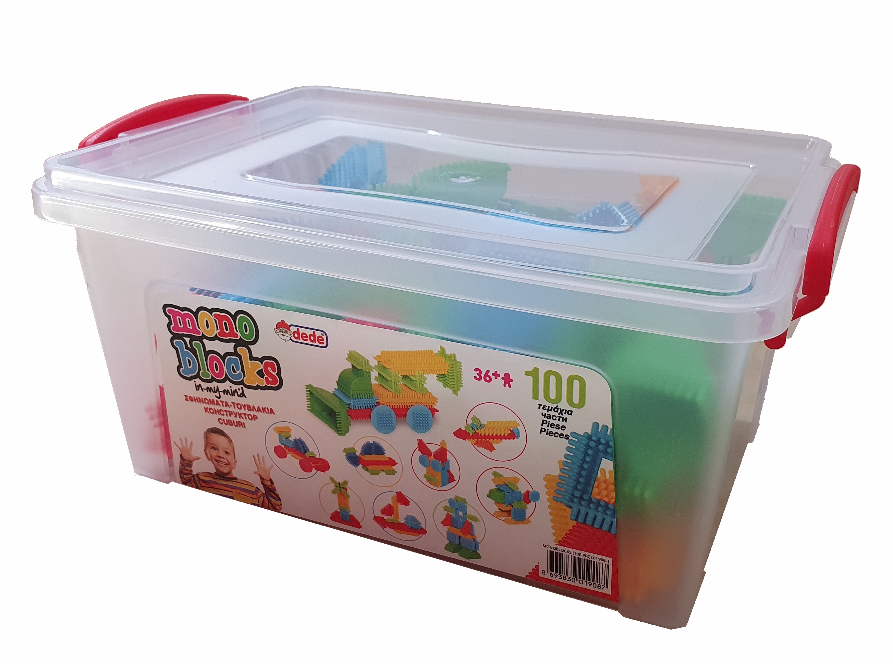 Cuburi de construit din plastic , multicolore, 100 de piese (3+) Cuburi de construit din plastic , multicolore, 100 de piese (3+)