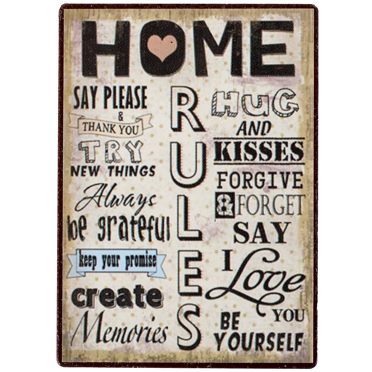 Magnet Home rules 5x7cm Magnet Home rules 5x7cm