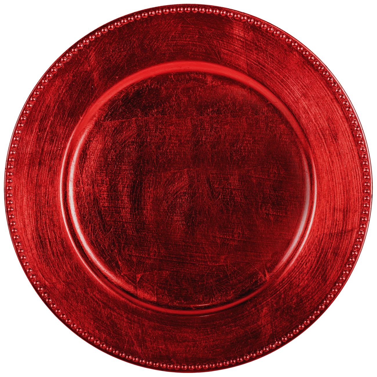 Platou decorativ rotund - Rosu, cu buline in relief (33 cm) Platou decorativ rotund - Rosu, cu buline in relief (33 cm)