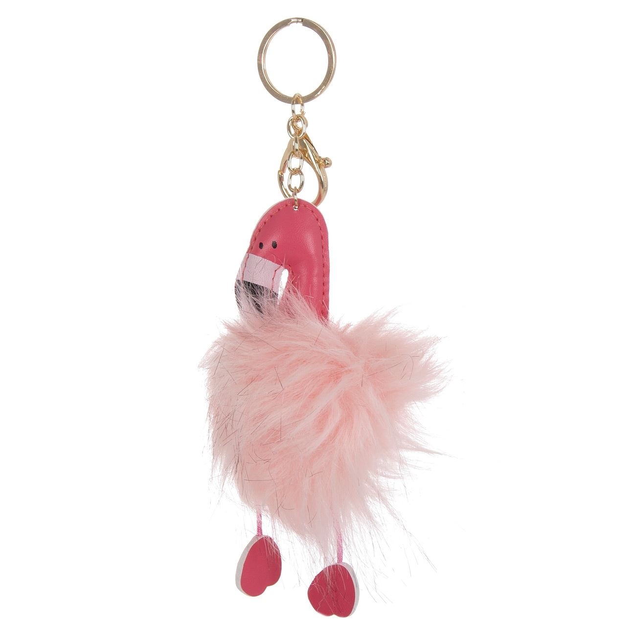 Breloc pufos flamingo, roz (8x13 cm) Breloc pufos flamingo, roz (8x13 cm)