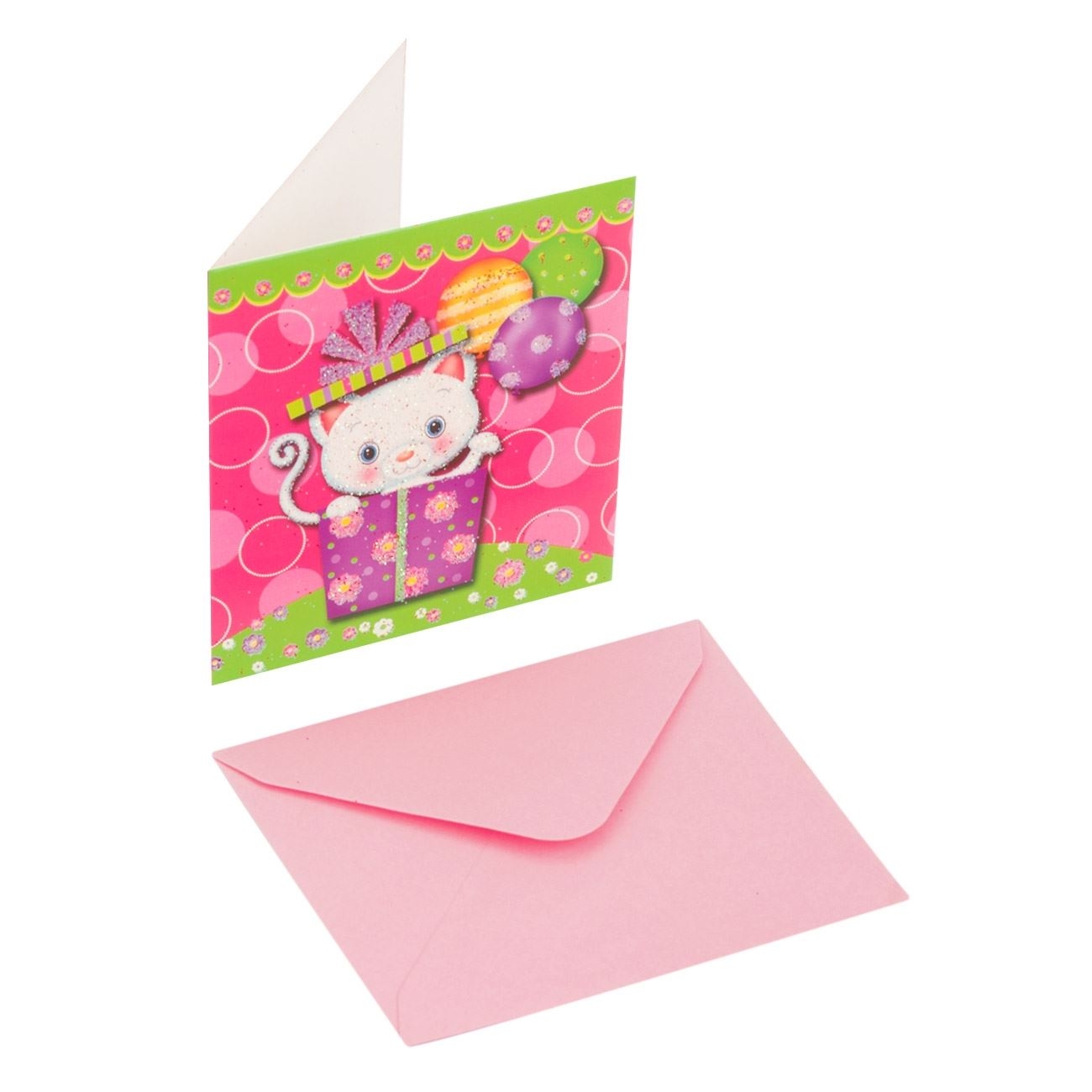 Felicitare mini de ziua de nastere - Pisica cadou Felicitare mini de ziua de nastere - Pisica cadou