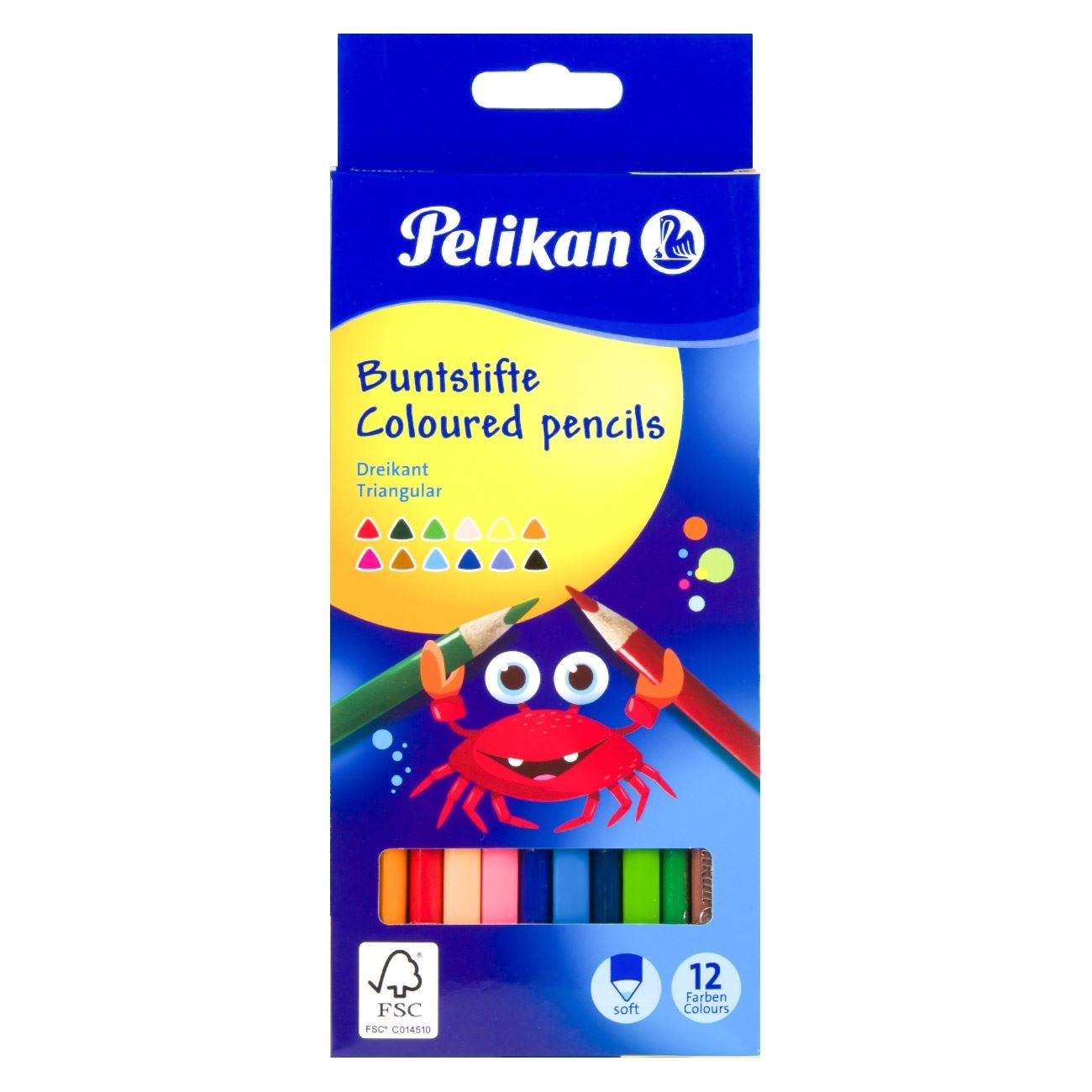 Set creioane colorate, din lemn, 12 bucati Set creioane colorate, din lemn, 12 bucati