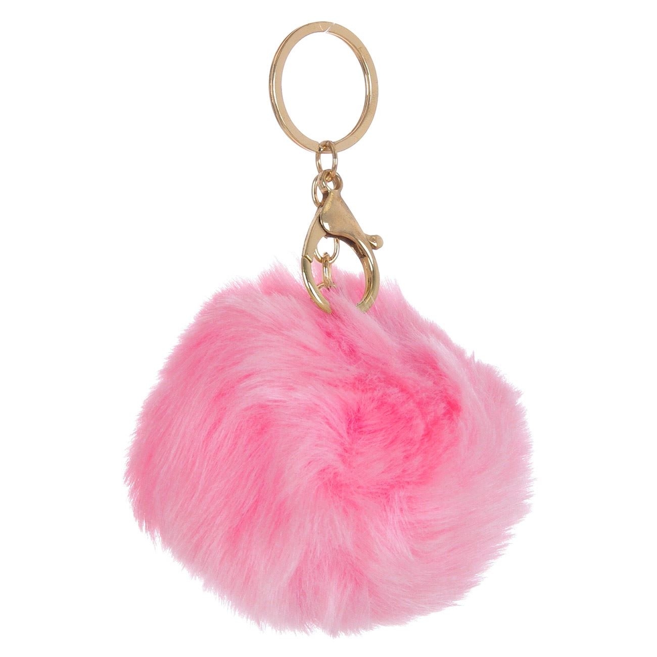 Breloc pufos - Pompom roz Breloc pufos - Pompom roz