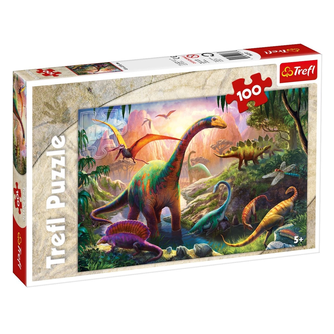 Puzzle, 100 piese - Dinozauri - Activitati pentru copii (5+) Puzzle, 100 piese - Dinozauri - Activitati pentru copii (5+)