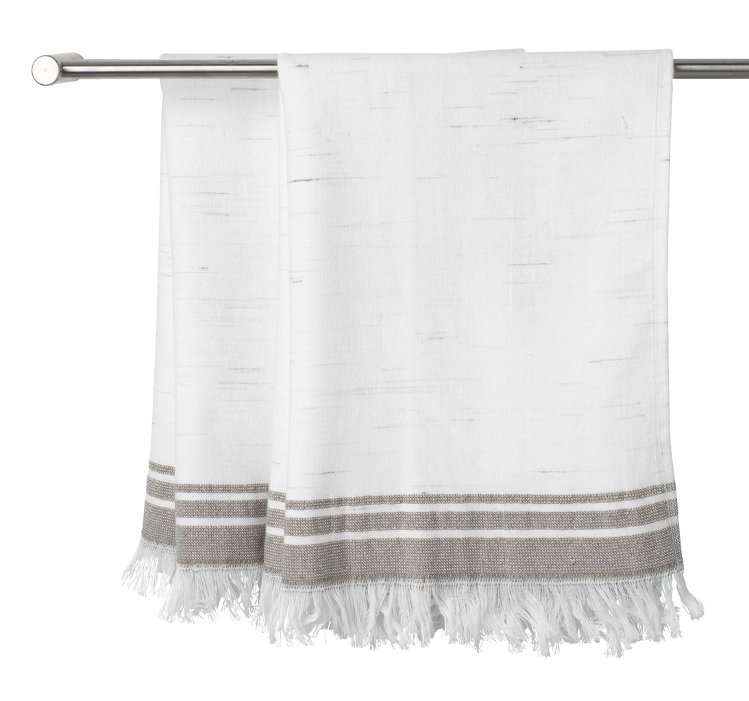 Prosop, bumbac, oliv-alb, 2 buc. - Tidan (50x70 cm) Prosop, bumbac, oliv-alb, 2 buc. - Tidan (50x70 cm)