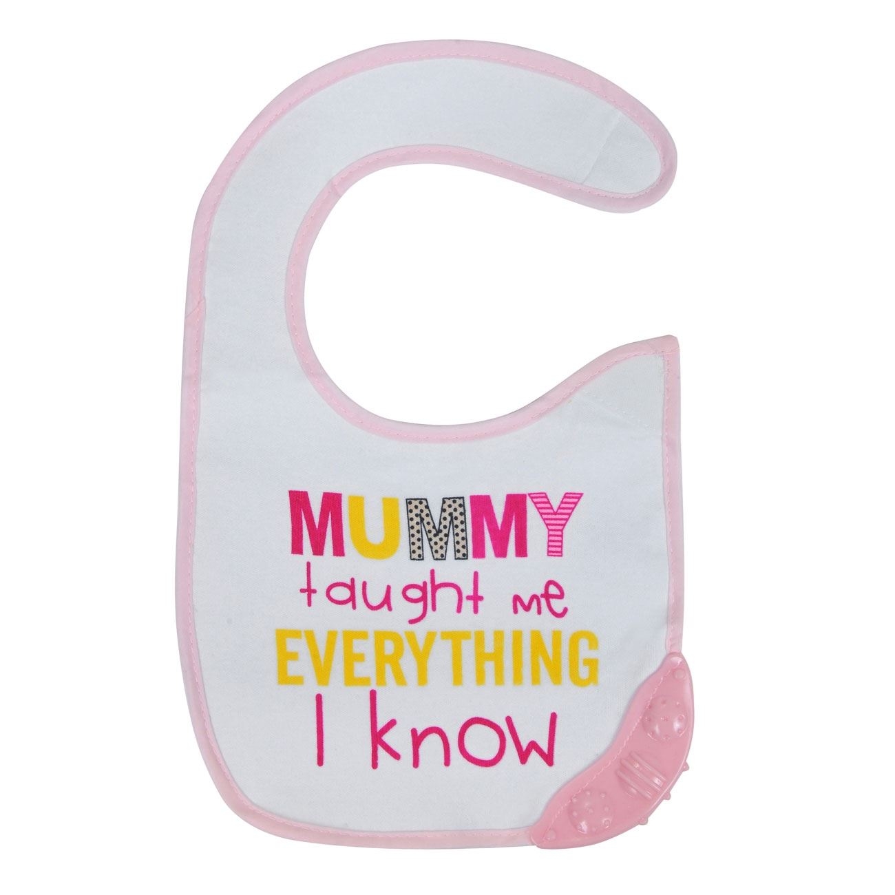 Bavetica bumbac , cu un colt pentru dentitie - Mummy taught me (6m+) Bavetica bumbac , cu un colt pentru dentitie - Mummy taught me (6m+)