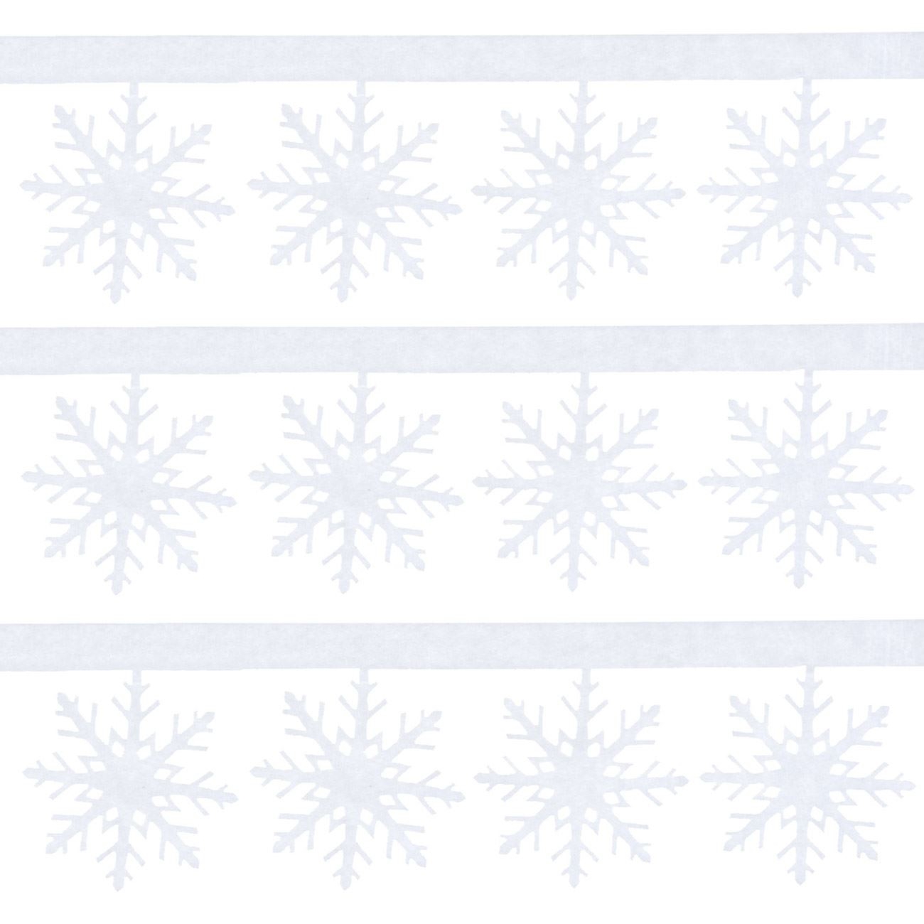 Banner decorativ de Craciun - Fulgi albi (2m) Banner decorativ de Craciun - Fulgi albi (2m)