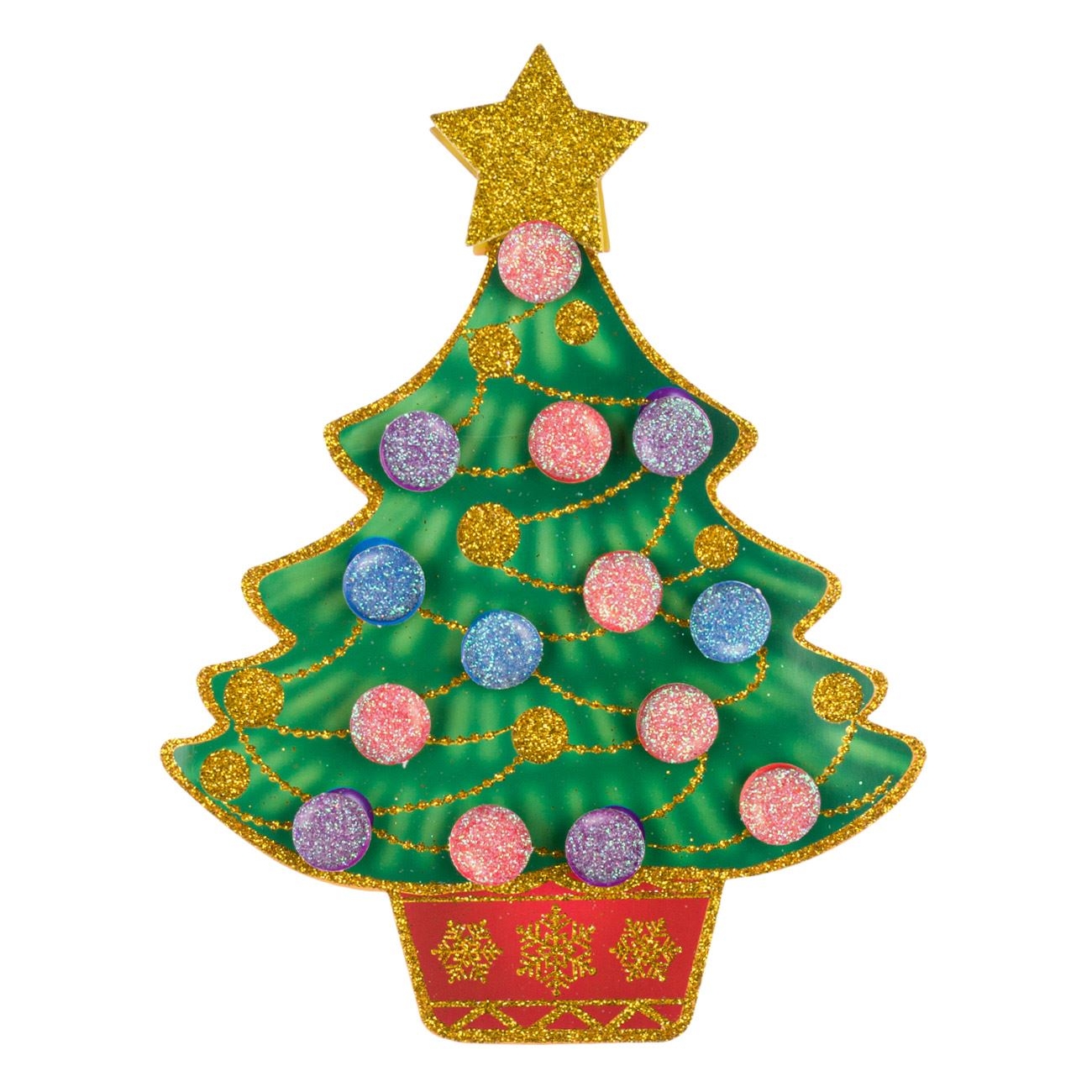 Autocolant decorativ 3D de Crăciun - Brad decorat Autocolant decorativ 3D de Crăciun - Brad decorat