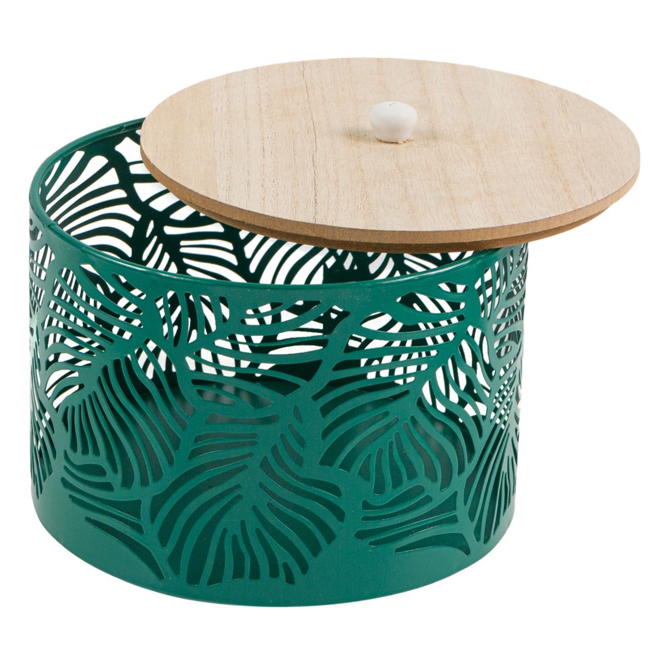 Cutie metalica cu capac de lemn Cutie metalica cu capac de lemn