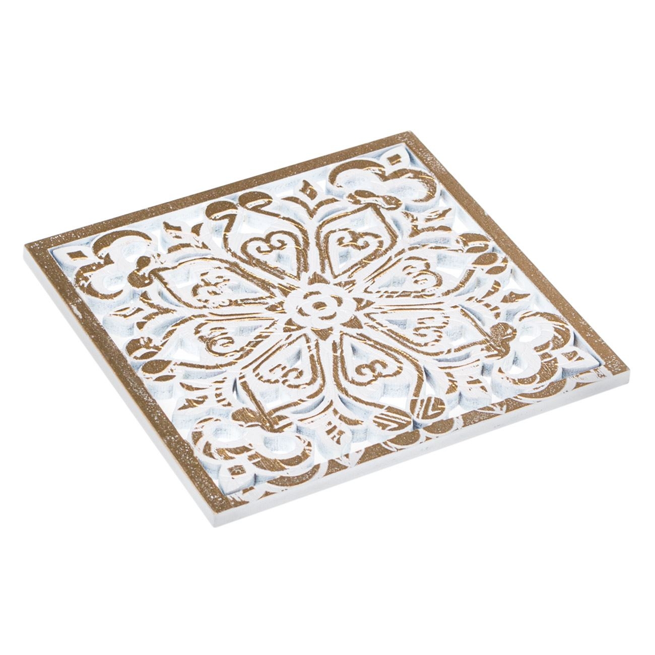 Suport pahar din lemn, patrat - vintage 11x11cm Suport pahar din lemn, patrat - vintage 11x11cm