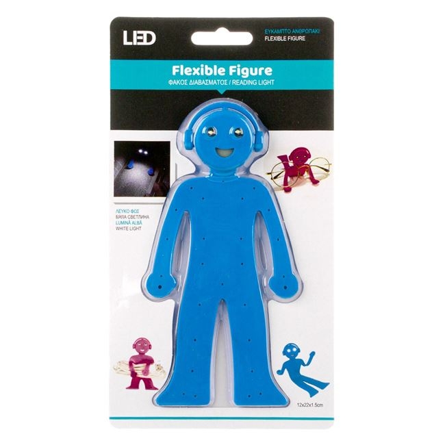 Figura flexibila, albastra - Lanterna pentru citit Figura flexibila, albastra - Lanterna pentru citit