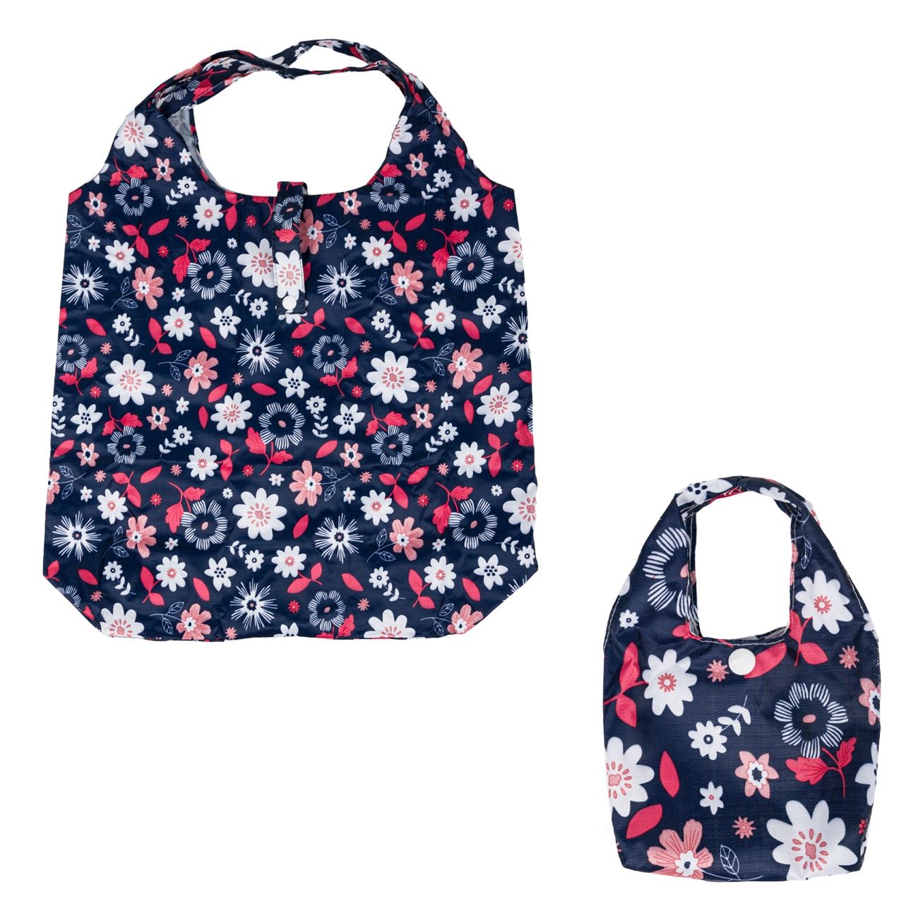 Geantă de cumparaturi reutilizabila - Albastra cu flori Geantă de cumparaturi reutilizabila - Albastra cu flori