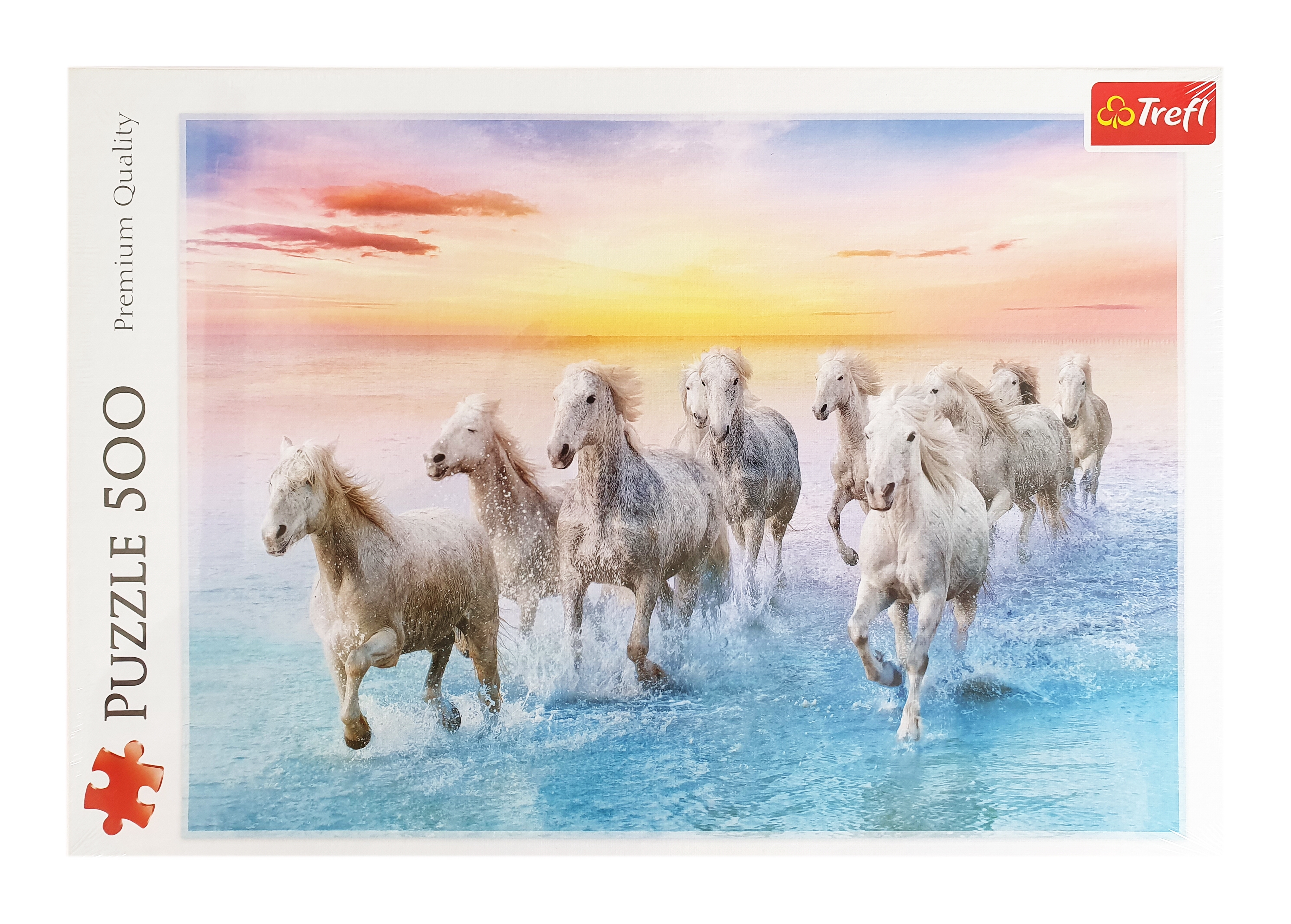 Puzzle, 500 piese - Cai albi in galop - Activitati pentru copii (5+) Puzzle, 500 piese - Cai albi in galop - Activitati pentru copii (5+)