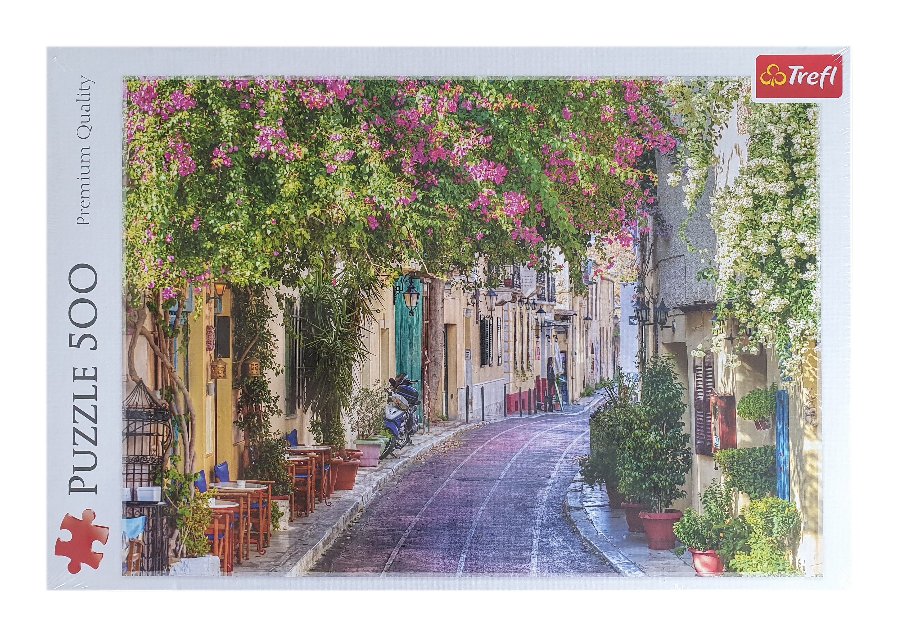 Puzzle, 500 piese - Strada cu flori - Activitati pentru copii (5+) Puzzle, 500 piese - Strada cu flori - Activitati pentru copii (5+)