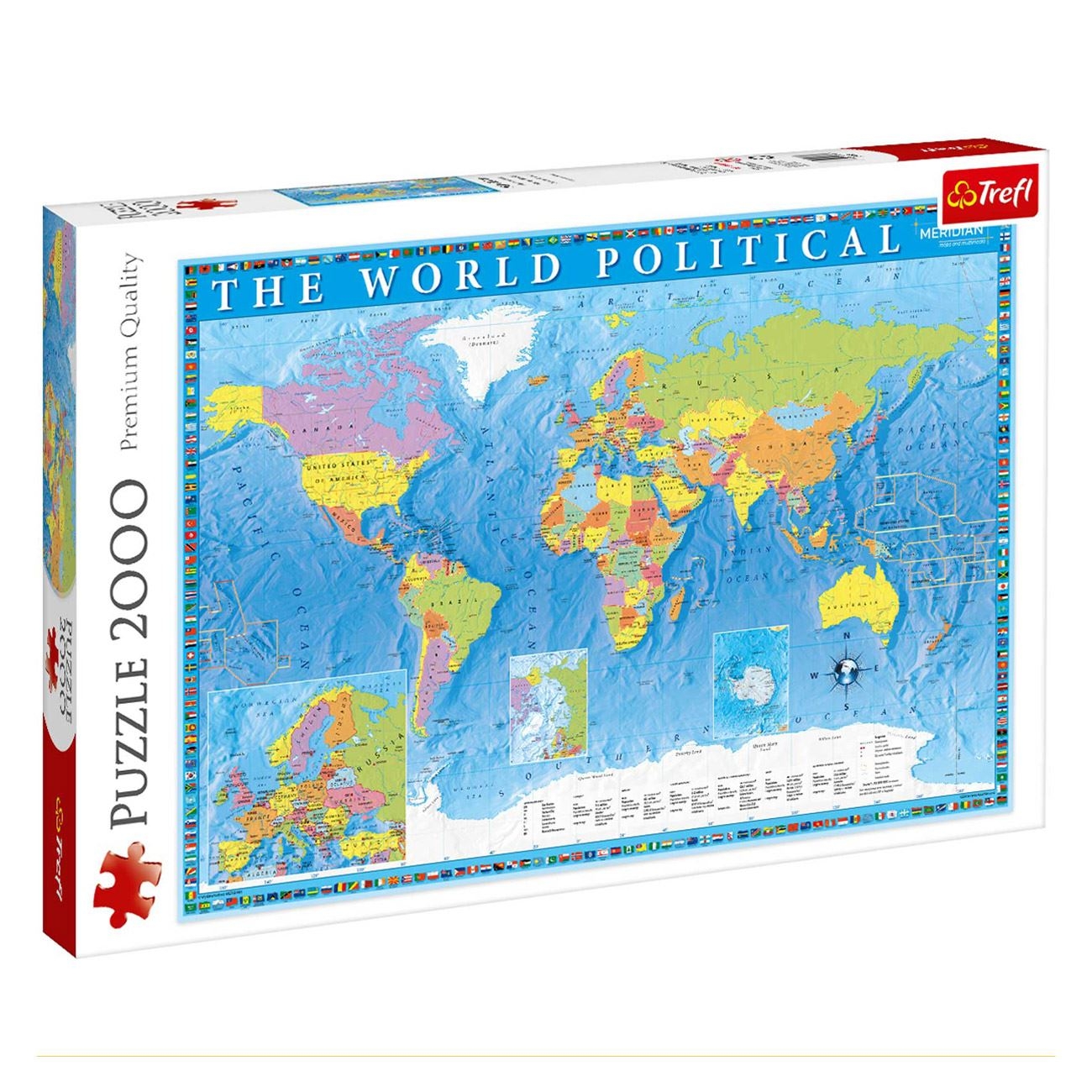 Puzzle Trefl - Harta politica mondiala, 2000 piese - Activitati pentru copii (5+) Puzzle Trefl - Harta politica mondiala, 2000 piese - Activitati pentru copii (5+)