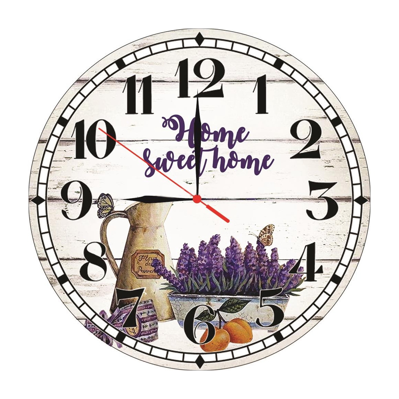 Ceas perete rotund "Home Sweet Home" - 28 x 28 cm