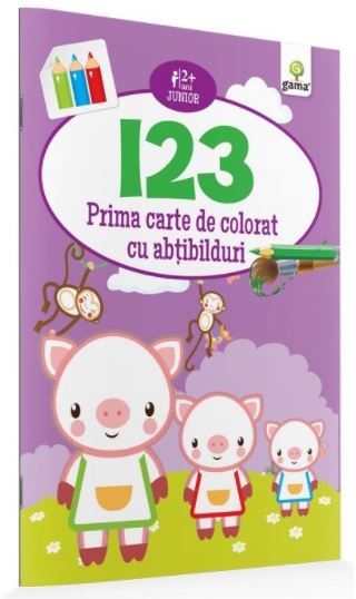 123 - Carte de colorat cu abtibilduri (2-4 ani) 123 - Carte de colorat cu abtibilduri (2-4 ani)