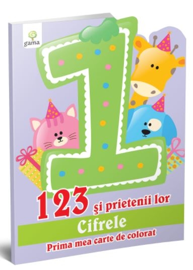 123 si prietenii lor - Carte de colorat pentru copii (3-5 ani) 123 si prietenii lor - Carte de colorat pentru copii (3-5 ani)