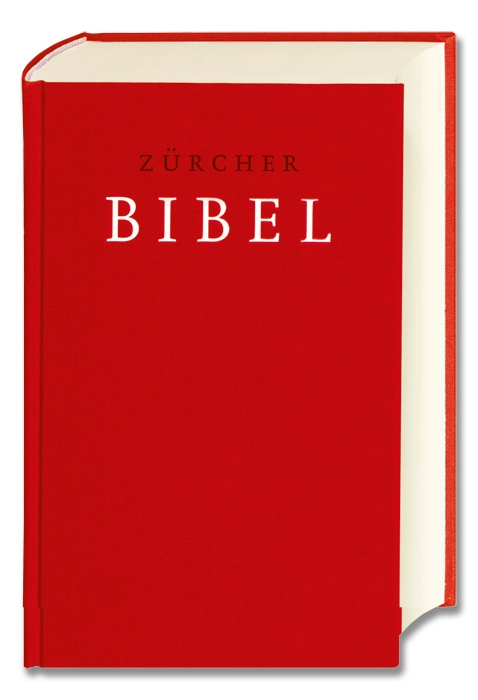 Biblia din Zurich în limba germană, mare, cartonata, rosie - Zürcher Bibel, Mit deuterokanonischen Schriften, Traubibel, Leinen, Rubinrot