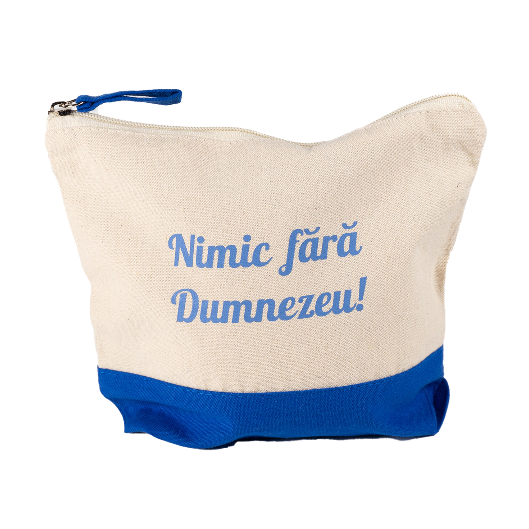 Borsetă din material textil, cu mesaj creștin - Nimic fără Dumnezeu! Borsetă din material textil, cu mesaj creștin - Nimic fără Dumnezeu!