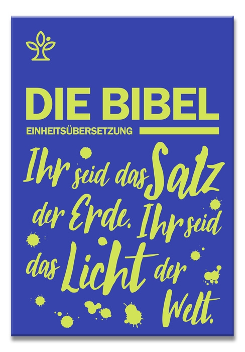 Biblia în limba germană, mare, cartonata, indigo, traducere standard - Die Bibel in der Einheitsübersetzung 2016, Gesamtausgabe, Einheitsübersetzung, Schulbibel, blau