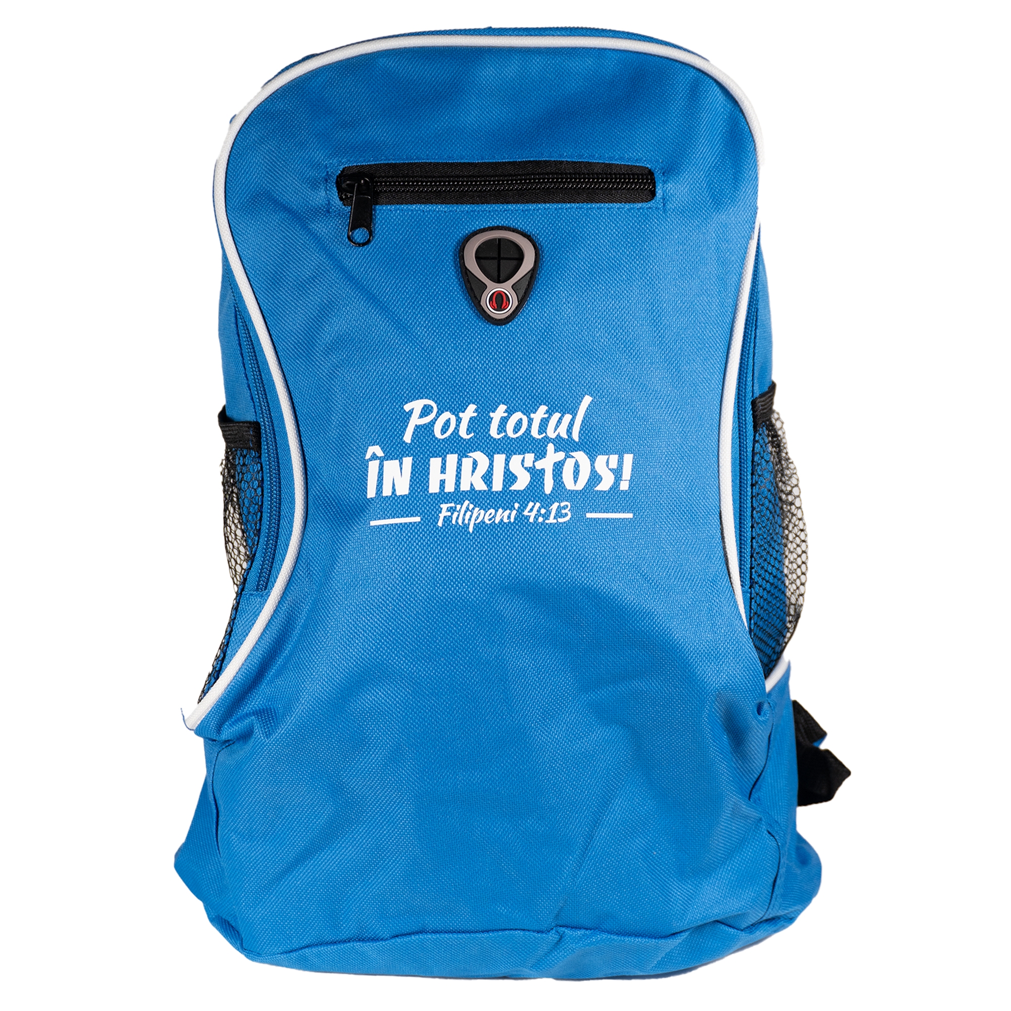 Ghiozdan rucsac - albastru  "Pot totul în Hristos!" (Filipeni 4:13) Ghiozdan rucsac - albastru  "Pot totul în Hristos!" (Filipeni 4:13)