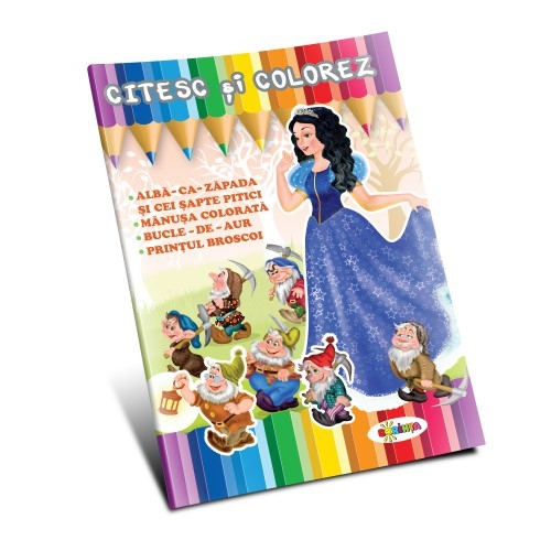 Citesc și colorez - Albă ca zăpada Citesc și colorez - Albă ca zăpada