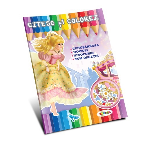 Citesc și colorez - Cenușăreasa Citesc și colorez - Cenușăreasa